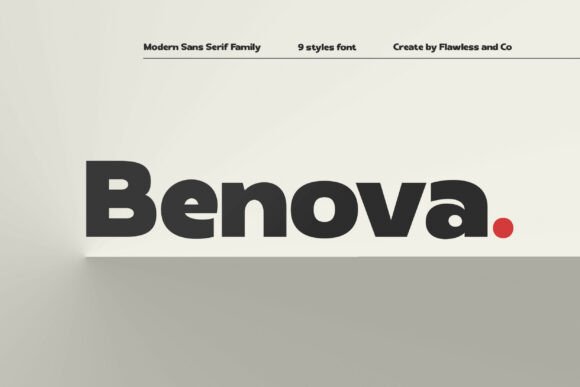 Benova: A Modern Sans Serif Font for Handmade Business Branding