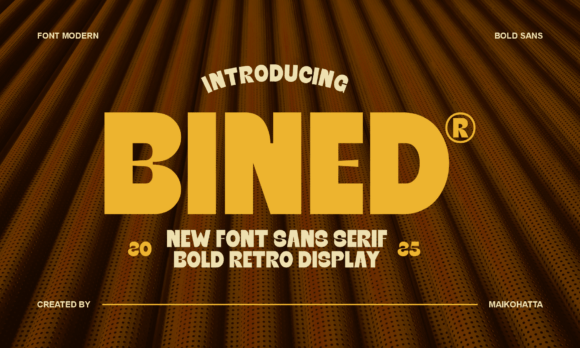 Bined: A Bold Retro Sans Serif Font for High-Impact Campaign Graphics