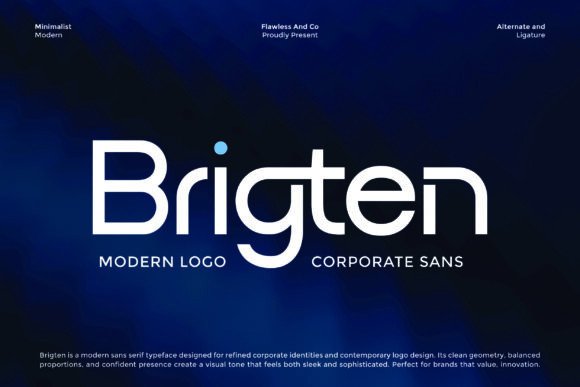 Brigten: A Modern Sans Serif Font for Professional Branding and Logo Design