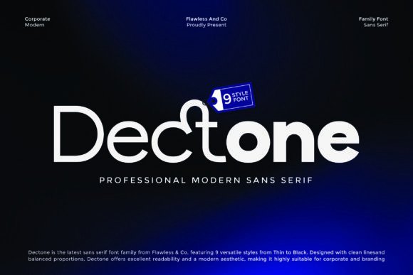 Dectone: A Modern Sans Serif Font for Editorial Design and Digital Publishing