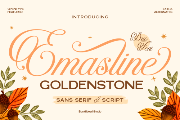 Emasline Goldenstone: A Cozy Duo Font for Crafters and Makers