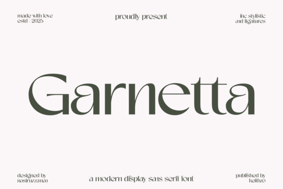 Garnetta: A Bold Sans Serif Font for Elegant Editorial Design