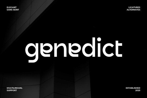 Genedict: A Refined Sans Serif Font for Modern Marketing Typography
