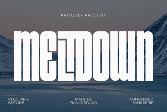 Meltdown: A Bold Condensed Sans Serif Font for Crafters and Sellers
