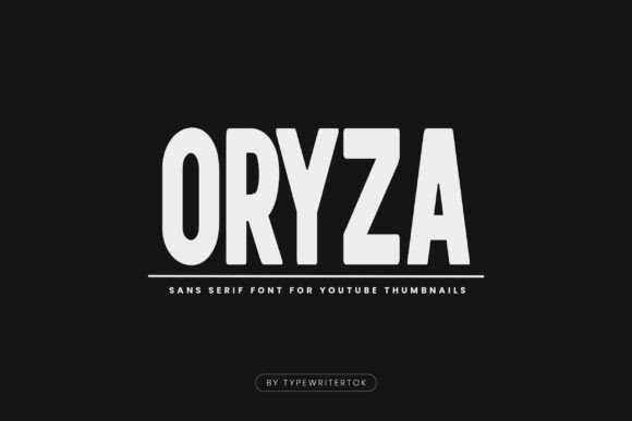 Oryza: A Bold Sans-Serif Font for Impactful Editorial Design