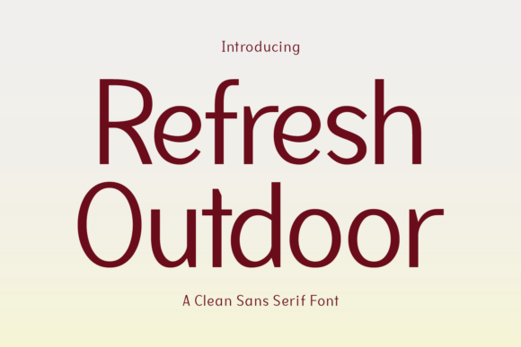 Refresh Outdoor: A Clean Sans Serif Font for Modern Editorial Design