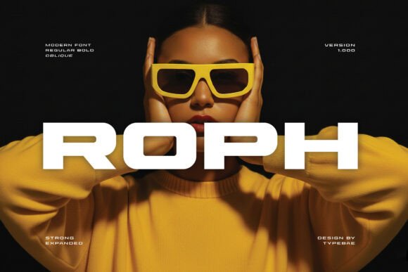 Roph Font: Bold Geometric Sans Serif for Impactful Designs