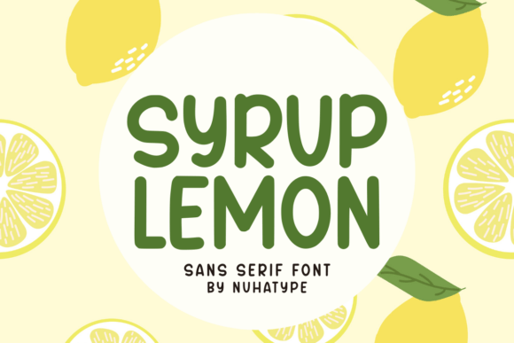 Syrup Lemon: A Cheerful Sans Serif Font for Handmade Packaging and Printables