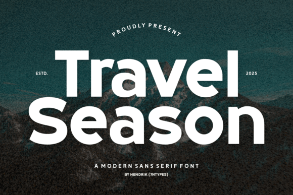 Travel Season: A Whimsical Sans Serif Font for Seasonal Branding